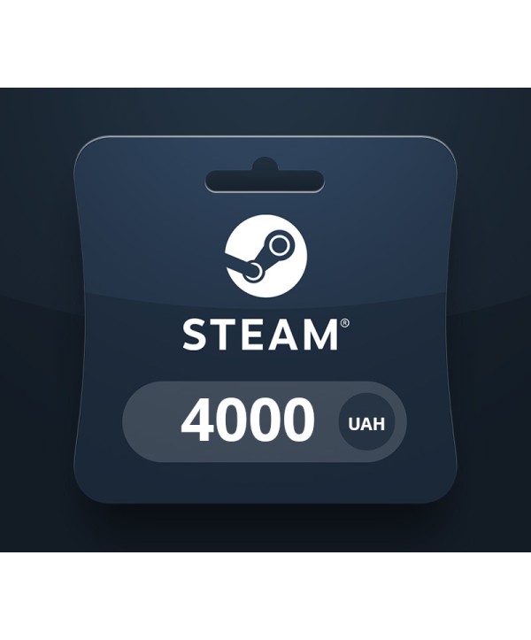 Steam Wallet Card UAH 4000 UA Activation Code Steam Key EUROPE